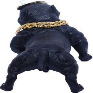 Decorative Bad Boy Simulator Chain Smoking Pitbull Dog Show Dog Figurine Showpiece